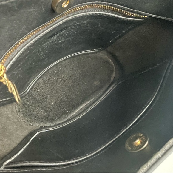 Coach Black Leather Gold Skull Skeleton Shopper Tote 9993 Bag Crossbody handbag - Picture 11 of 16